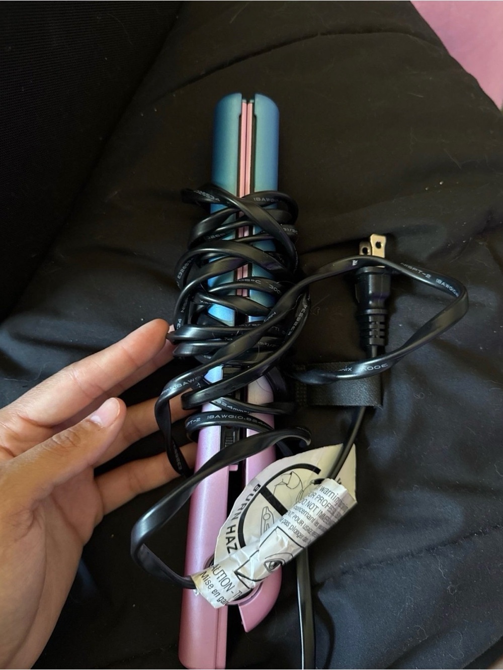 CHI Pink and Blue Hair Straightener - Unbranded Dual-Color Flat Iron